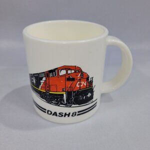 CN Rail Dash 8 Train Canadian National Railway Vintage Plastic Coffee Cup Mug